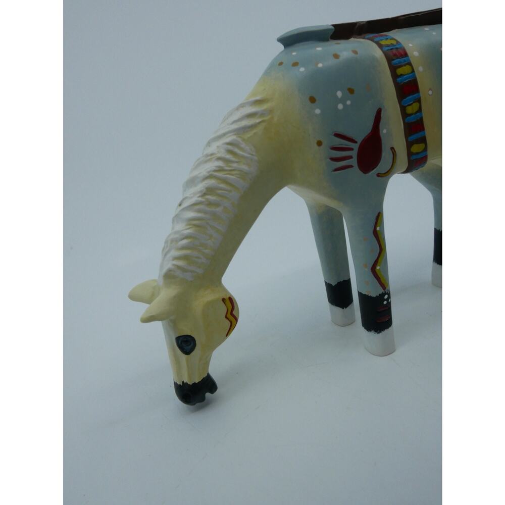 Robert Shields Story Teller Painted Horse Figure 4" Tall Dreamcatcher Arrow - Picture 8 of 16